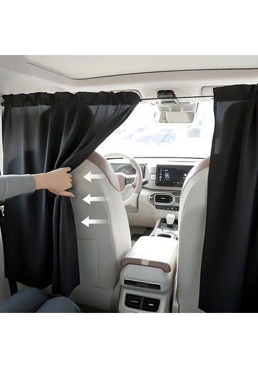 Sunshine011 Karavan Kabin Bölme Perdesi Polyester Siyahout - Standard Roof