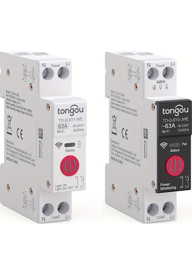 Xuweiwei 1 Adet Ewelink Wıfı Akıllı Anahtar Sy1 We 25a Kwh Göstergeli 1p+n 63a 220v Mobil Kontrollü Zamanlayıcı Röle Akıllı Ev