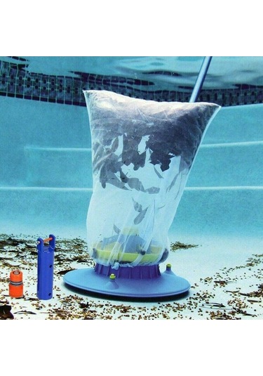 Novahub Havuz Yaprak Vakumu - Mavi Bahçe Adaptörlü Temizlik Aparatı Mavi
