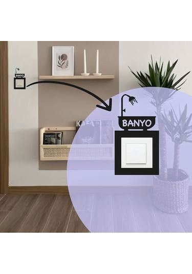 Priz Süsü Anahtar Çerçeve Süsü Banyo