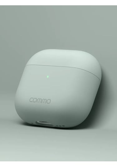 Commo İos Uyumlu Airpods 4 İçin Shield Case Kılıf, Gri-yeşil 326136506 Siyah