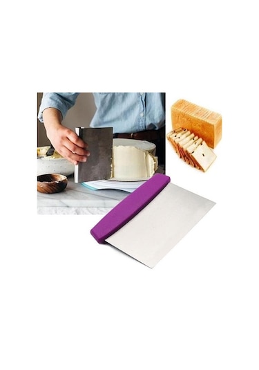 Ams Net Çelik Hamur Kesici Kazıyıcı Pasta Kek Dekorasyon Spatula Aleti Karışık