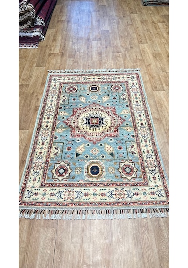 El Dokuma Afghan Halısı Çok Renkli