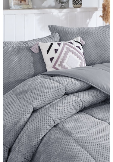 Elart Luis Comfort Set Çift Kişilik 195x215 Cm Gri Gri