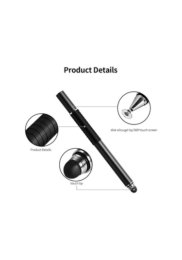 Geeksen Evrensel Dokunmatik Kalem - Çift Uçlu Hassas Stylus, Telefon/tablet Uyumlu, Dayanıklı Metal Gövde
