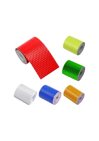 Sarı Mükemmel Kendinden Yapışkanlı Dekoratif Kullanımı Kolay Araba Plakası Yansıtıcı Uyarı Emniyet Bandı Araç Malzemeleri