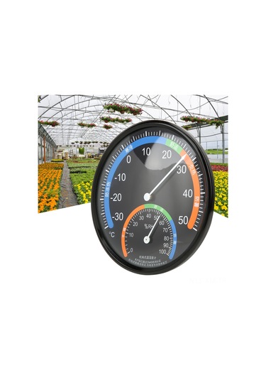Ximistore9 Siyah Duvar Montajlı/asılı/durabilen İç-şehir Dairesel Gösterge Tipi Sıcaklık-nem Ölçer Th101 -30 C/+50 C 0-100%rh Doğru Ve Dayanıklı