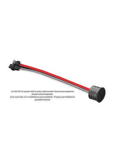 Diyez Gömme On-off Dokunmatik Sensör - Siyah