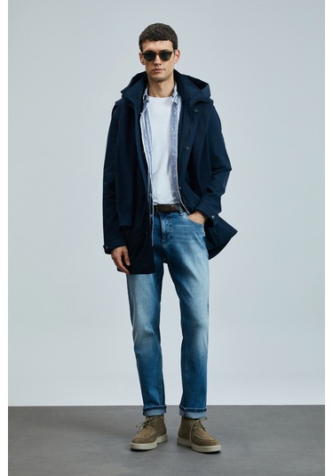 Lufian Mattıas Smart Jean Erkek Pantolon Slim Fit Mavi Mavi 111200189100300 Mavi