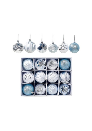 12 Adet Noel Süsleri Noel Topları Seti Noel Süsleri Noel Süsleri Seti 2,4 İnç / 6 Cm, Kırılmaz Noel Topları Dekorasyonu Noel T