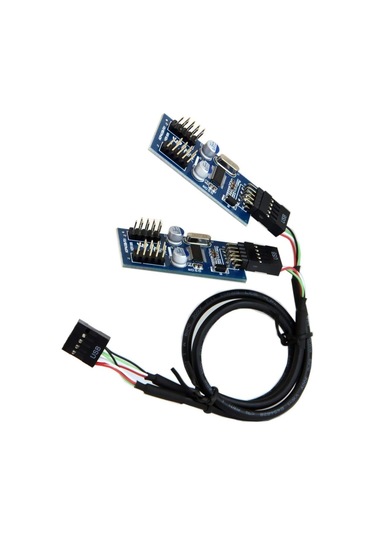 9pin Usb Başlığı Erkek 1 İla 4 Kadın Uzatma Kablo Kartı Anakart 9pin Usb Hub Usb 2.0