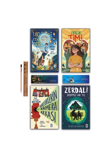 İlk Genç Timaş Sözcüklerin Kamera Arkası - İyilik Timi - Hiç Fena Değil - Zerdali Set 4 Kitap