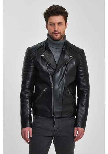 Paolo Siyah Deri Mont 001