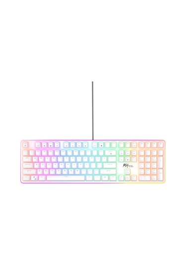 Royal Kludge Rk918 Red Switch Beyaz Pbt Rgb Kablolu Us Gaming Mekanik Klavye