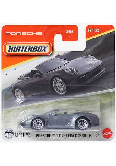 Matchbox Porsche 911 Carrera Cabriolet - Gri Açık Gri