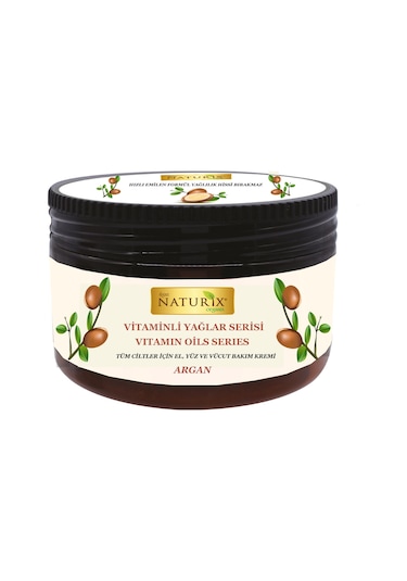 Naturix Değerli Yağlar Serisi Argan Yağı Özlü El Yüz Vücut Kremi