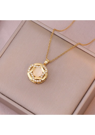 Bayan Kolye: Moda Estetiği Titanyum Çelik Kolye No.297 Çok REnkli