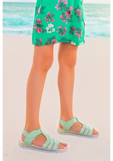 Kiko Kids Kız Çocuk Sandalet Arz 2354 Mint Yeşili