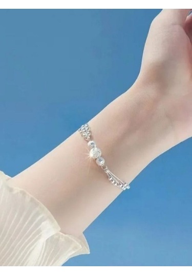 925 Ayar Gümüş Boncuk Top Bileklik