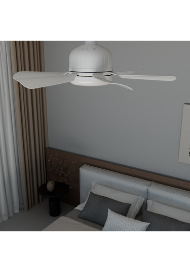 Ximistore9 Beyaz 6 Kanatlı Fantezi Lamba: Sessiz Çalışma, 3000k-6500k Renk Sıcaklığı Ayarı, Kumanda Kontrol Pil Dahil Değil Diğer