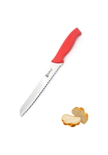 Red Serisi Mutfak Bıçak Seti Tırtıklı Ekmek Bıçağı 29.5 Cm