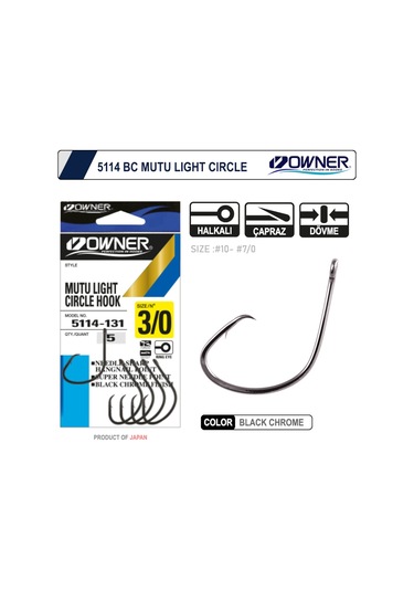 Owner 5114 Mutu Light Black Chrome Iğne (532089923)