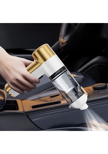 Fochsia White Golden 16000pa Yüksek Emiş Güçlü Kablosuz El Süpürgesi 100w Usb Şarjlı Ev Araç İçin Taşınabilir