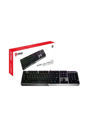 Msi Vigor GK50 Kailh Low Profile Usb Kablolu RGB Mekanik Gaming Q Klavye