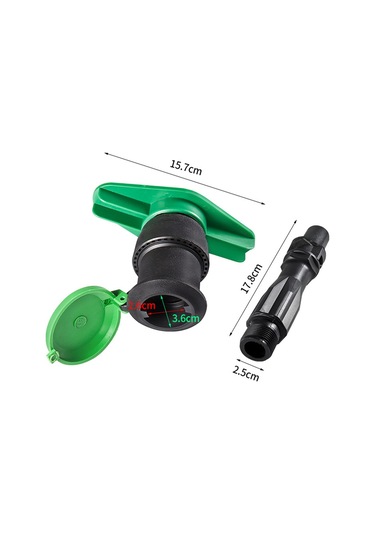 3/4 İnç Dn20 Erkek Dişli Hızlı Su Giriş Vanası Dış Dişli Siyah Ve Yeşil Çok Renkli