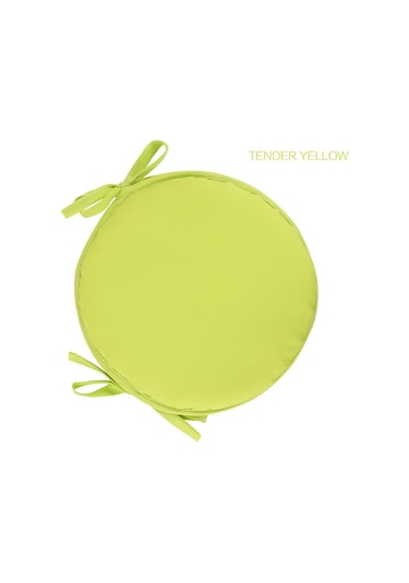 Sarı Yuvarlak Bistro Dairesel Sandalye Minderi Koltuk Yedekleri Mutfak Yemek Çıkarılabilir Kapak Yeni