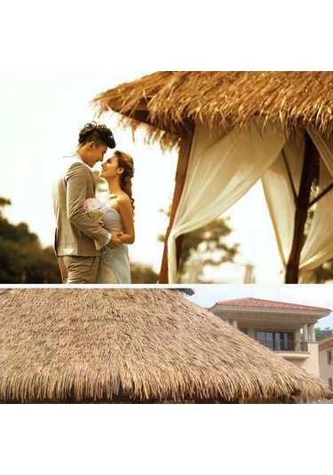 Suntek Sentetik Saman Çatı Saz Bahçe Veranda Kulübe Stil B