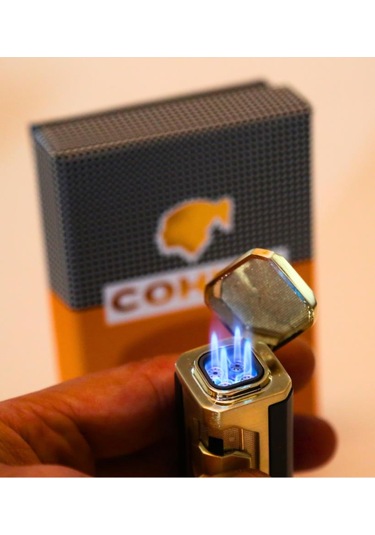 Pürmüz Model Cohiba İsme Özel Gazlı Çakmak Khnç7208 Siyah