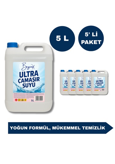 Ultra Çamaşır Suyu 5 L Avantaj Paket 5' Li 5'li Set