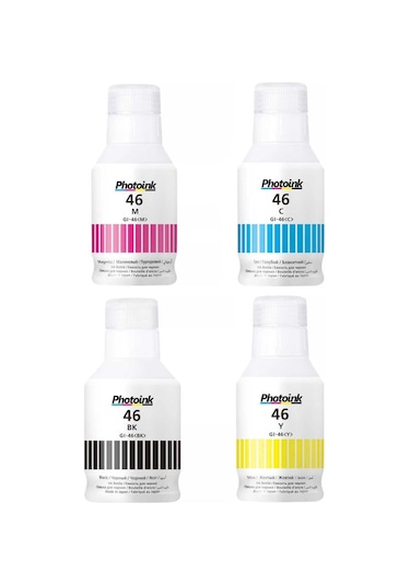 Canon Gı-46 Photoink 1 Set 4 Renk Pigment Mürekkep Gx6040 Gx7040
