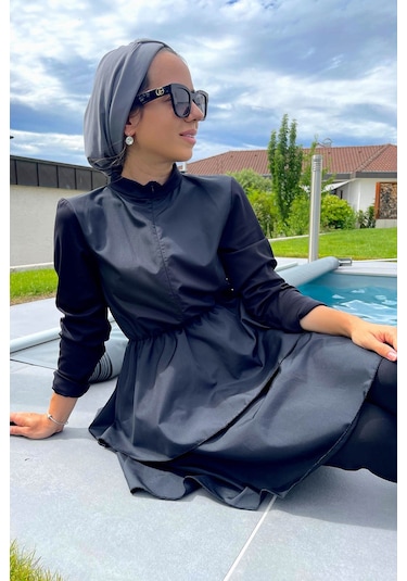 Kahijab Prenses Tesettür Mayo - Siyah