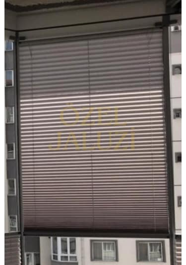 Antrasit Cam Balkon Ve Ofis Plisse Perde Plain007 Antrasit