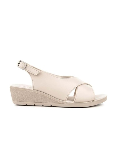 Muya Vienza 31028-551 Anatomik Taban Kadın Sandalet Full Krem 36-40 Krem