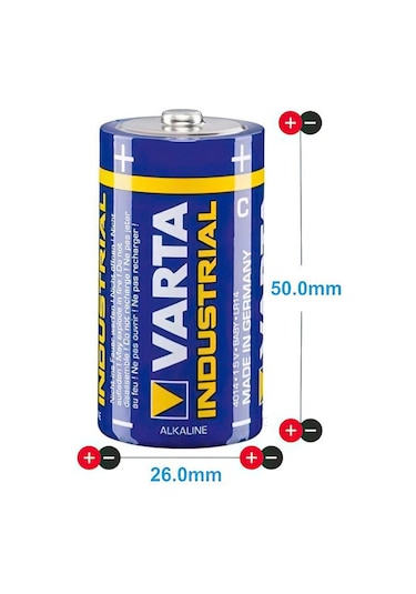 Varta 4014 Endüstriyel Alkalin Orta Boy C Pil