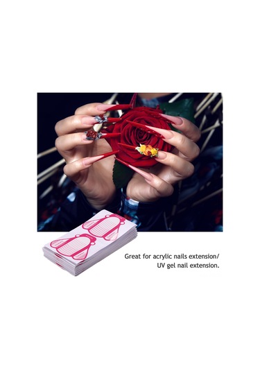 Reedark 100 Adet Kıvrımlı Tırnak Formu - Jel Uzatma Ve Bakım İçin Profesyonel Tırnak Stili Aracı