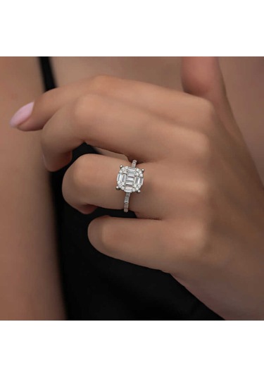 Casera's Gümüş Baget Taşlı Kadın Yüzük Csr2185342 Gümüş