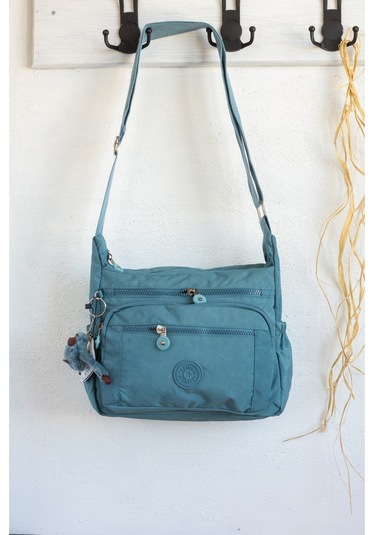 Krinkıl / Klinkır Su Geçirmez Kumaş Çok Gözlü Çapraz Kol Ve Omuz Postacı Çantası Indigo Mavi 5835 Mavi