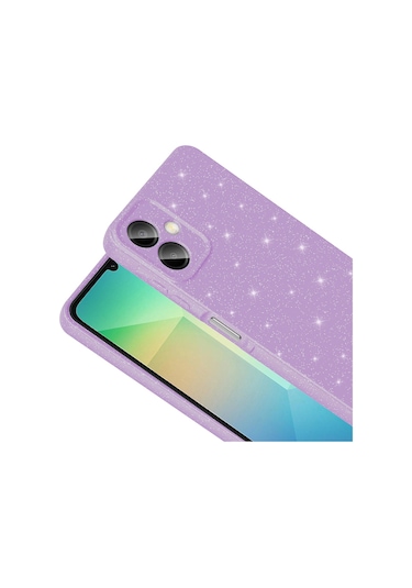 Ariatech Galaxy Uyumlu A06 Kılıf Kamera Korumalı Simli Lüks Koton Kapak - Açık Pembe AÇIK PEMBE