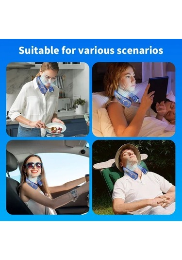 Liangmei Taşınabilir Boyun Fanı, Led 4 Soğutma Plakalı Eller