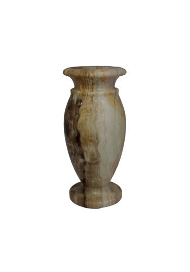 "ev Dekorasyonunda Lüks: 20 Cm Oniks Taş Küp Vazo"