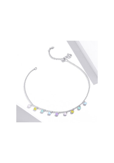 Sones Sct020 Gökkuşağı Aşk Gümüş Bileklik Gümüş Bileklik Çok Renkli