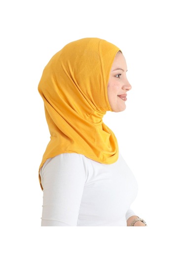 Spor Başörtüsü Kadın Hazır Giyim Türban Viskon Eşarp Şal - Sarı SArı