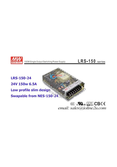 Meanwell Lrs-150-24 150W 6,5 Amper Led Trafo Adaptör Güç Kaynağı