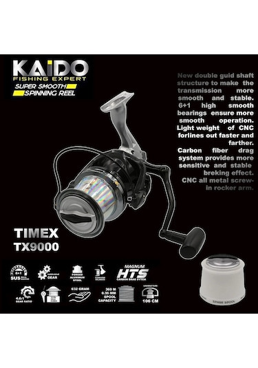 Kaido Timex 9000 Surf Olta Makinesi 6+1 Bb