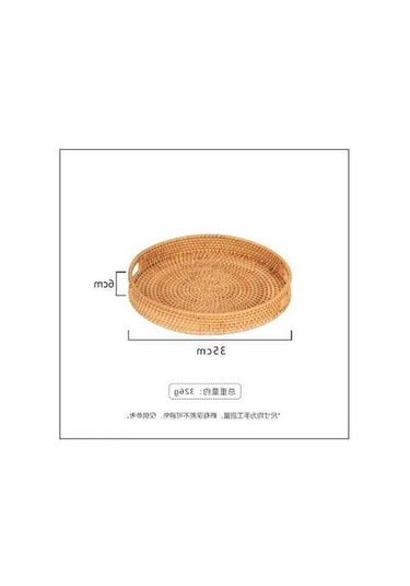 Novahub Vietnam Hasır Meyve Sepeti 35cm - Kullanışlı Ve Dayanıklı Yuvarlak Destek, Ev Kullanımı İçin Mükemmel Diğer