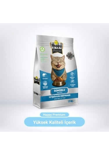 Happy Somonlu Kuru Kedi Maması 1500 G